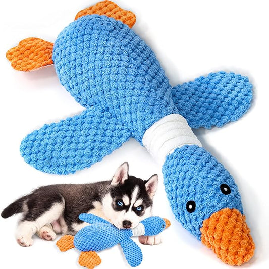 Quietschendes Plüsch-Enten-Hundespielzeug – Weiches Kauspielzeug für Welpen & kleine Hunde